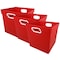 Romanoff Storage Bin, Plastic, Red, 3 PK 72502 - alternate 1